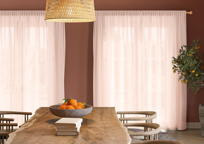 Pavia Voile, Peach Blush - Made to Measure Curtains - Image 7